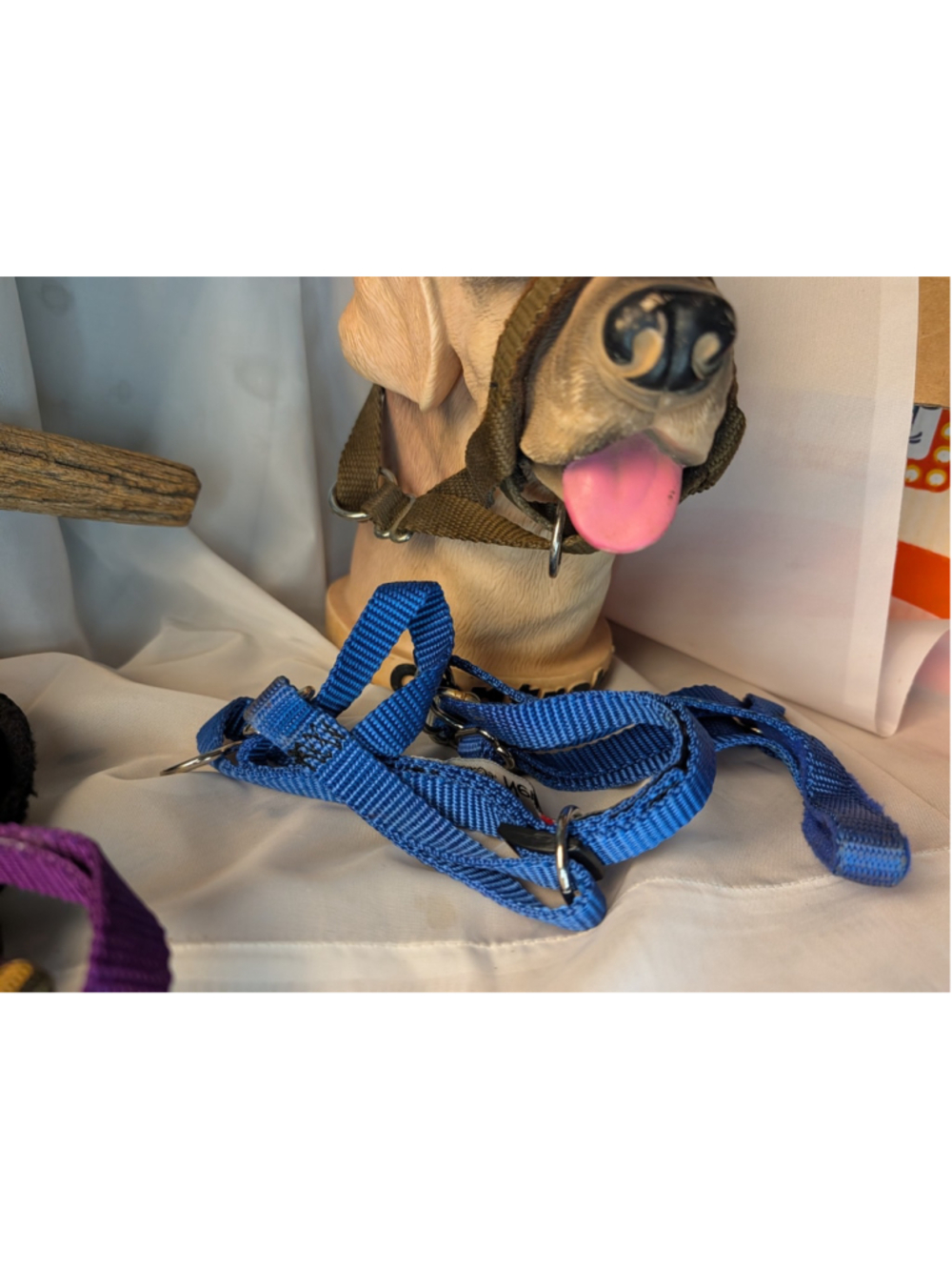 NewTrix Large Dog Head Halter No Pull Training Collar NEW Blue Trainer Stock